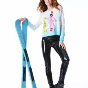 Alice and Olivia Gleeson Cropped Ski Themed Sweater, XS, NWT